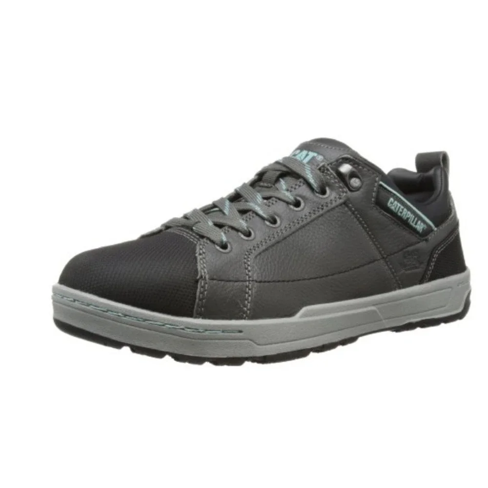 Caterpillar CAT Women's 7.5 P90266 Black Gray‎ Leather Work Leather Utility